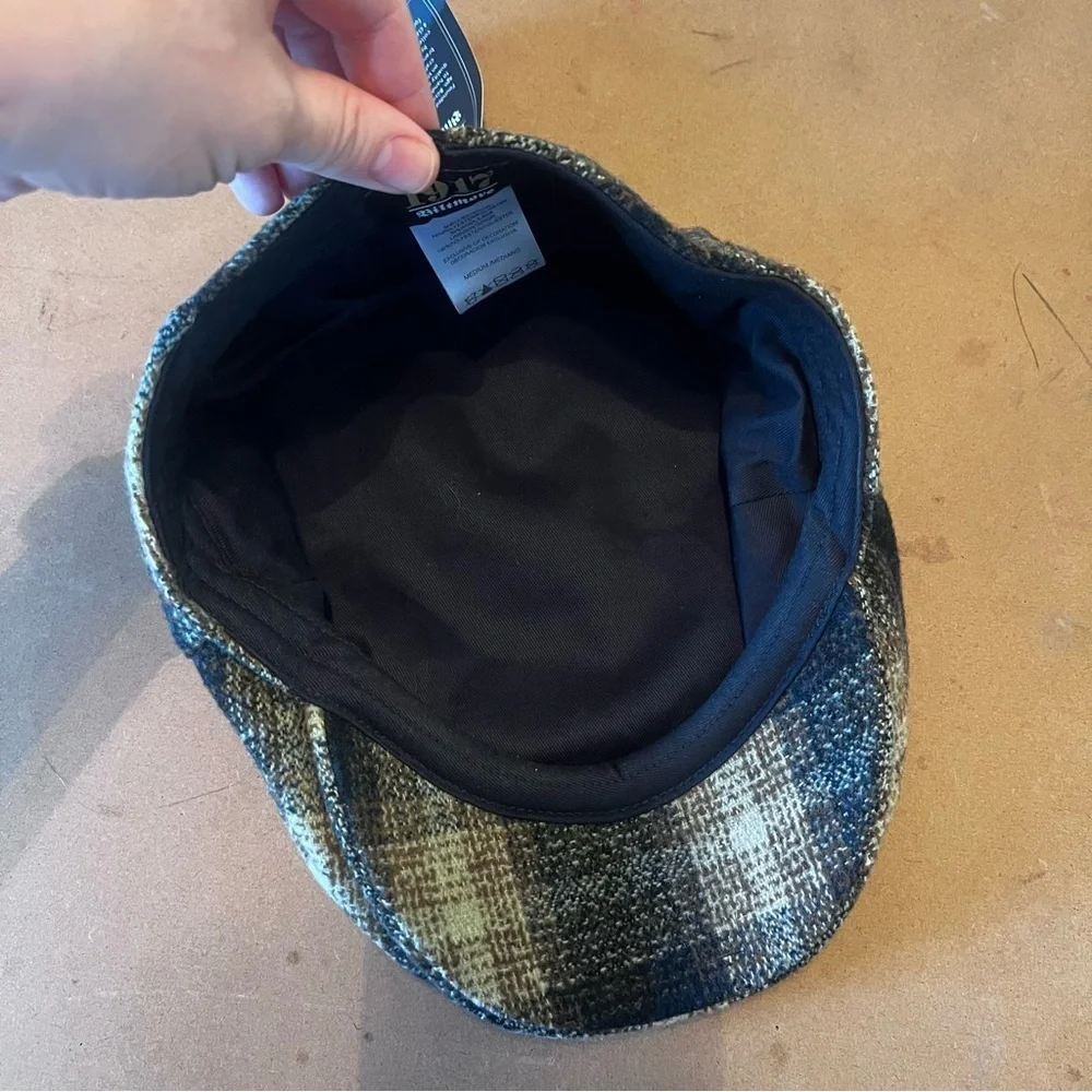 Biltmore 1917 Men’s Flat Cap Plaid Wool Blend size M NWT